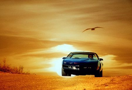 Mickael et kitt partant vers une nouvelle mission